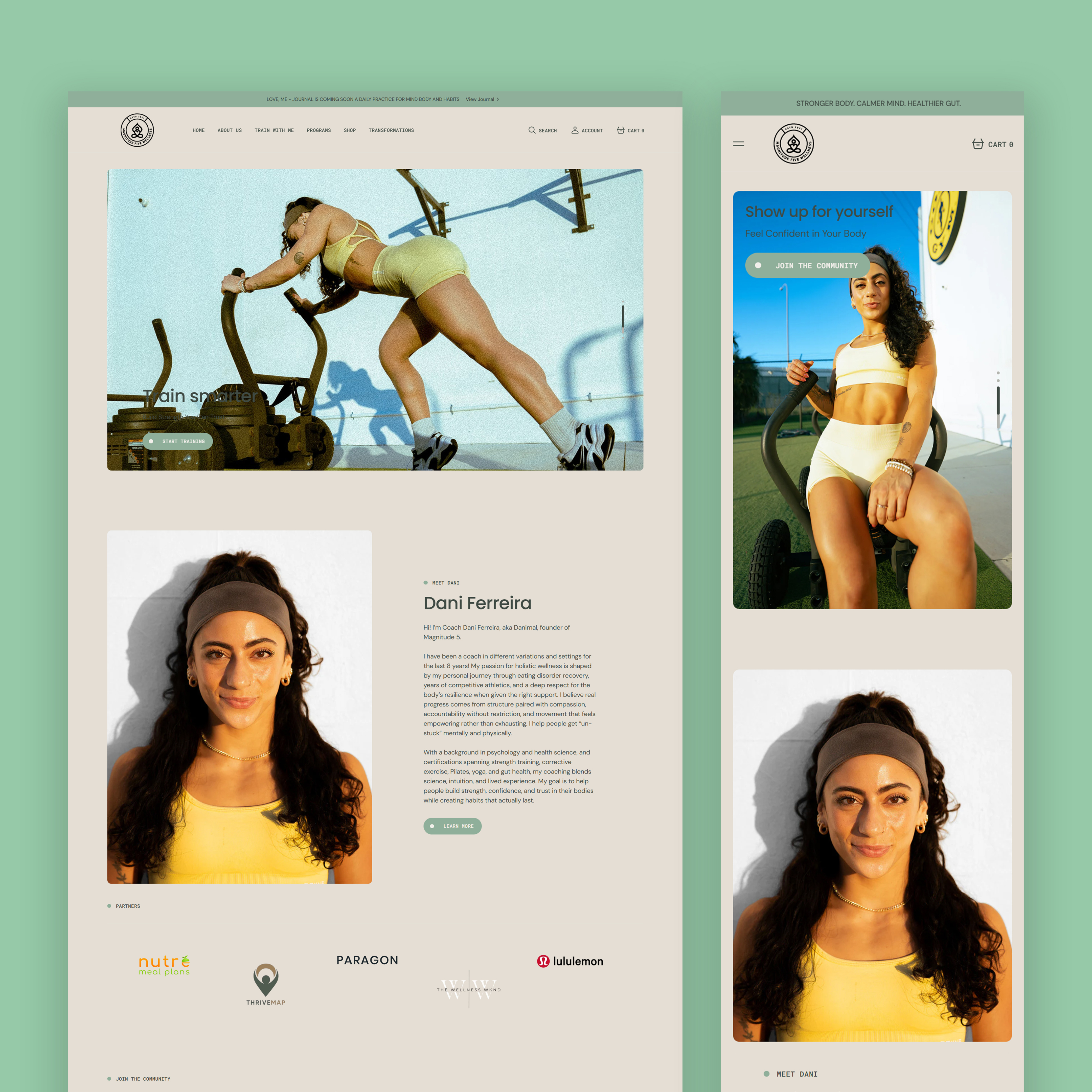 Magnitude5 website shown on desktop and mobile side by side
